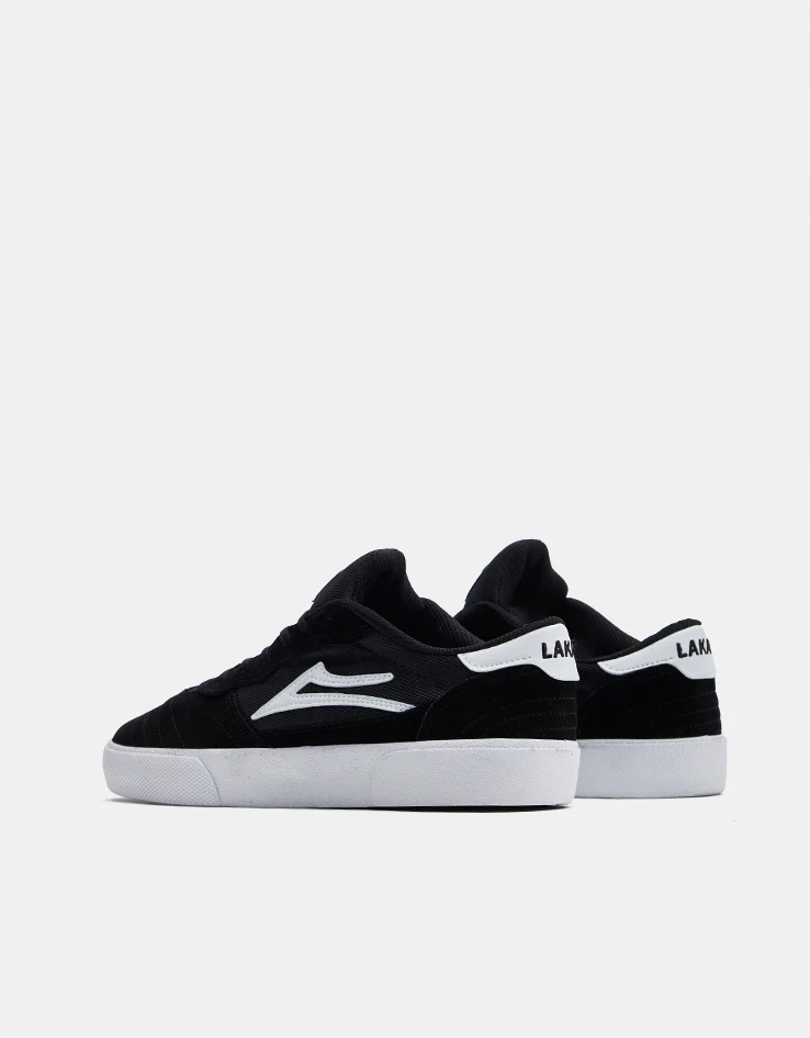 Lakai Cambridge Skate Shoes - Black/White Suede - Image 4