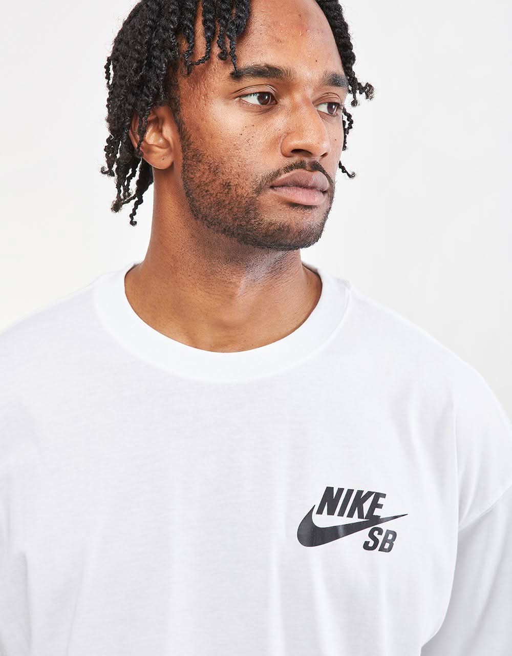 Nike SB Logo T-Shirt - White/Black - Image 3